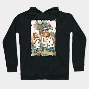 John Tenniel Wonderland- Painting the roses red Hoodie